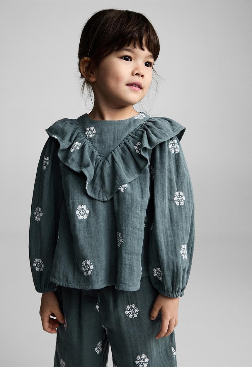MANGO - Blouse lagonc - green