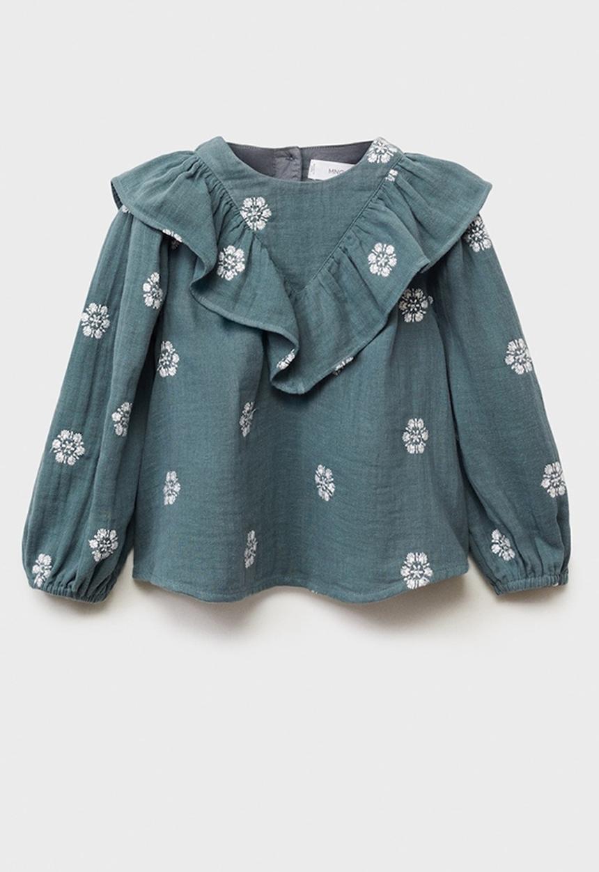 MANGO - Blouse lagonc - green