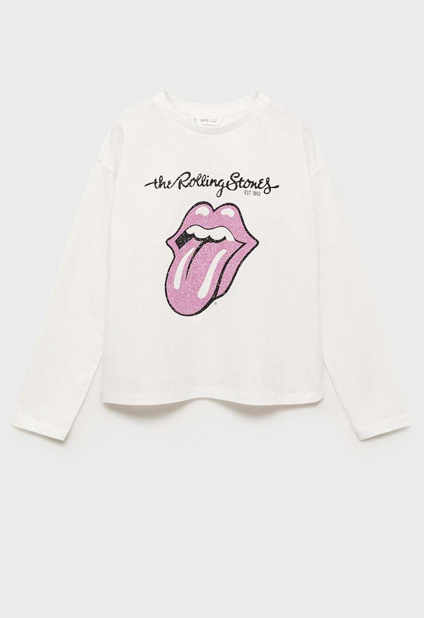 MANGO - T-shirt stones - natural