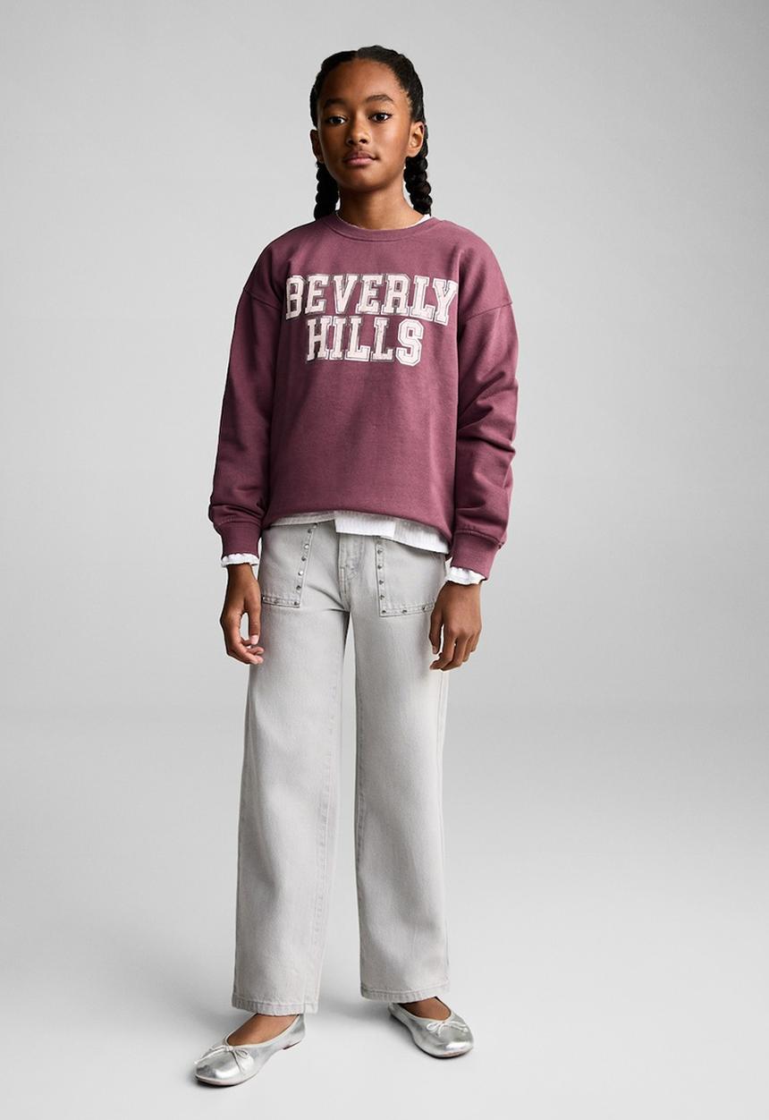 MANGO - Sweatshirt dublini - medium pink