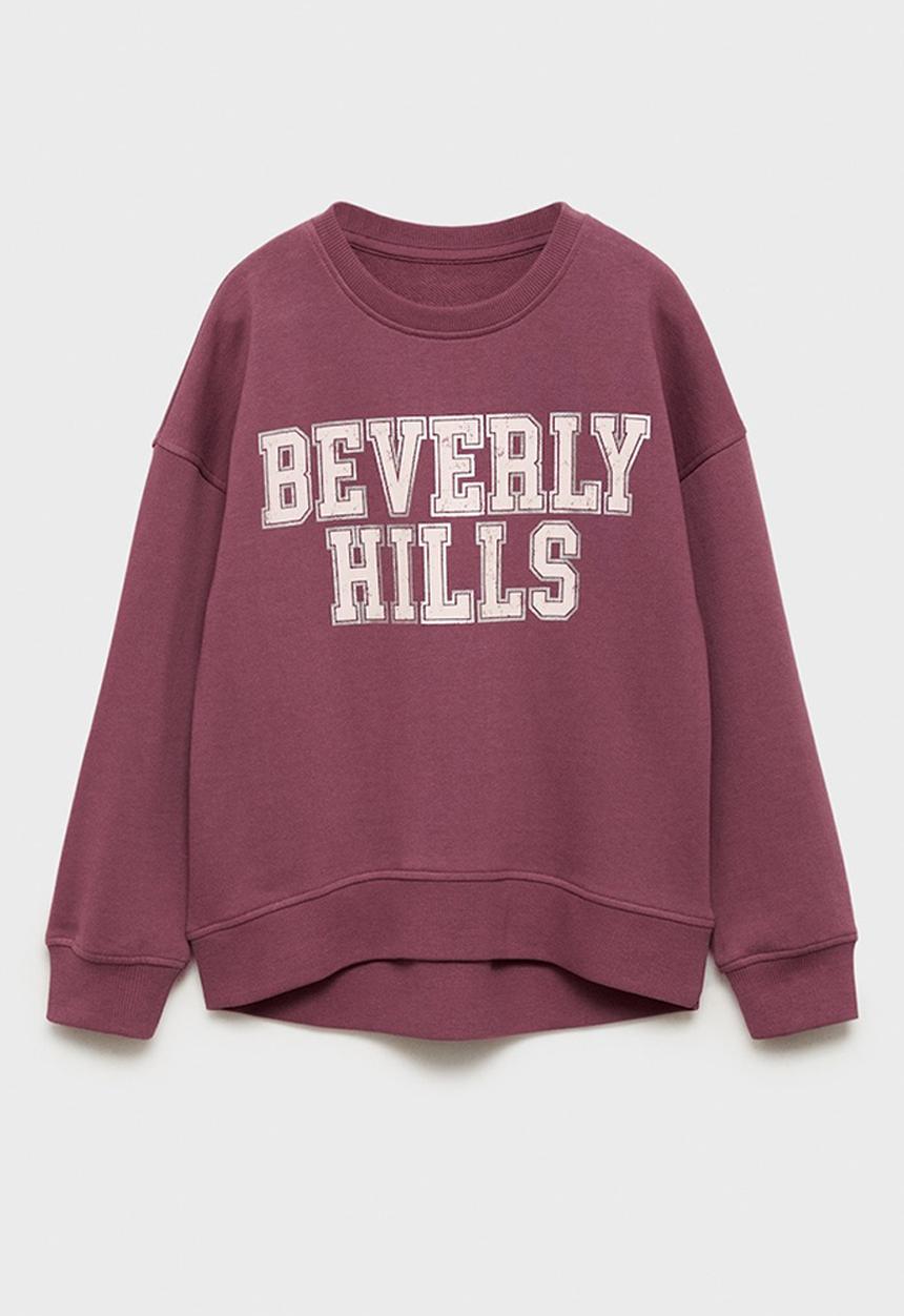 MANGO - Sweatshirt dublini - medium pink