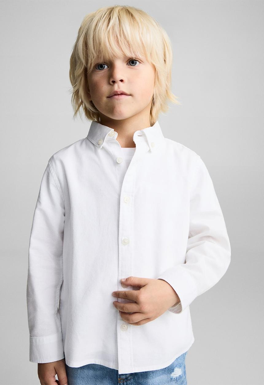MANGO - Shirt oxfordb - white