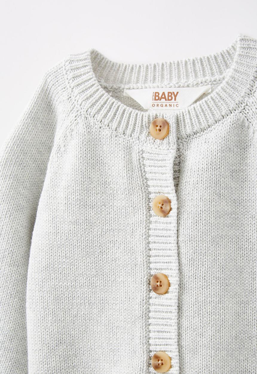 Cotton On - Organic knit cardigan - cloud marle