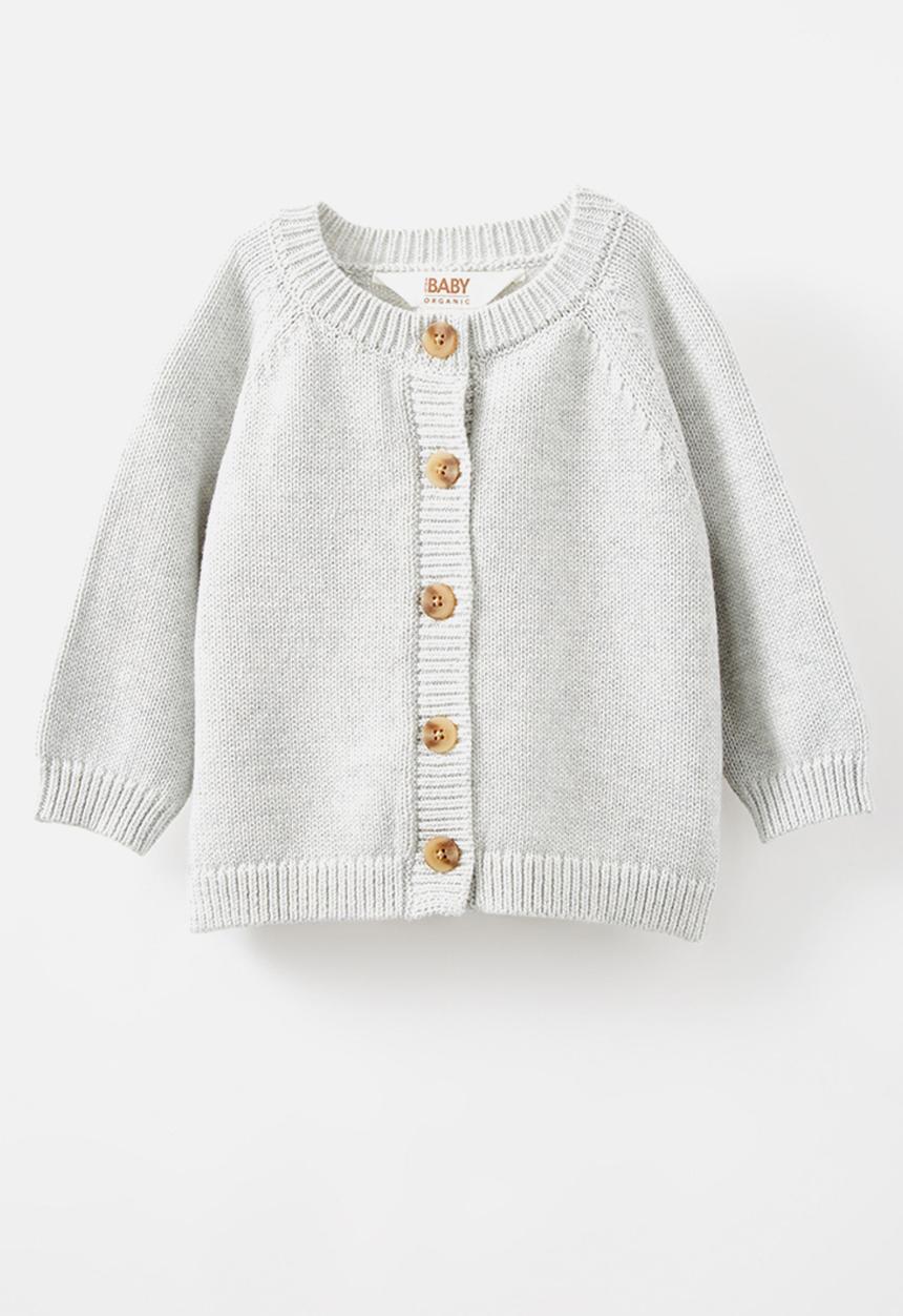 Cotton On - Organic knit cardigan - cloud marle