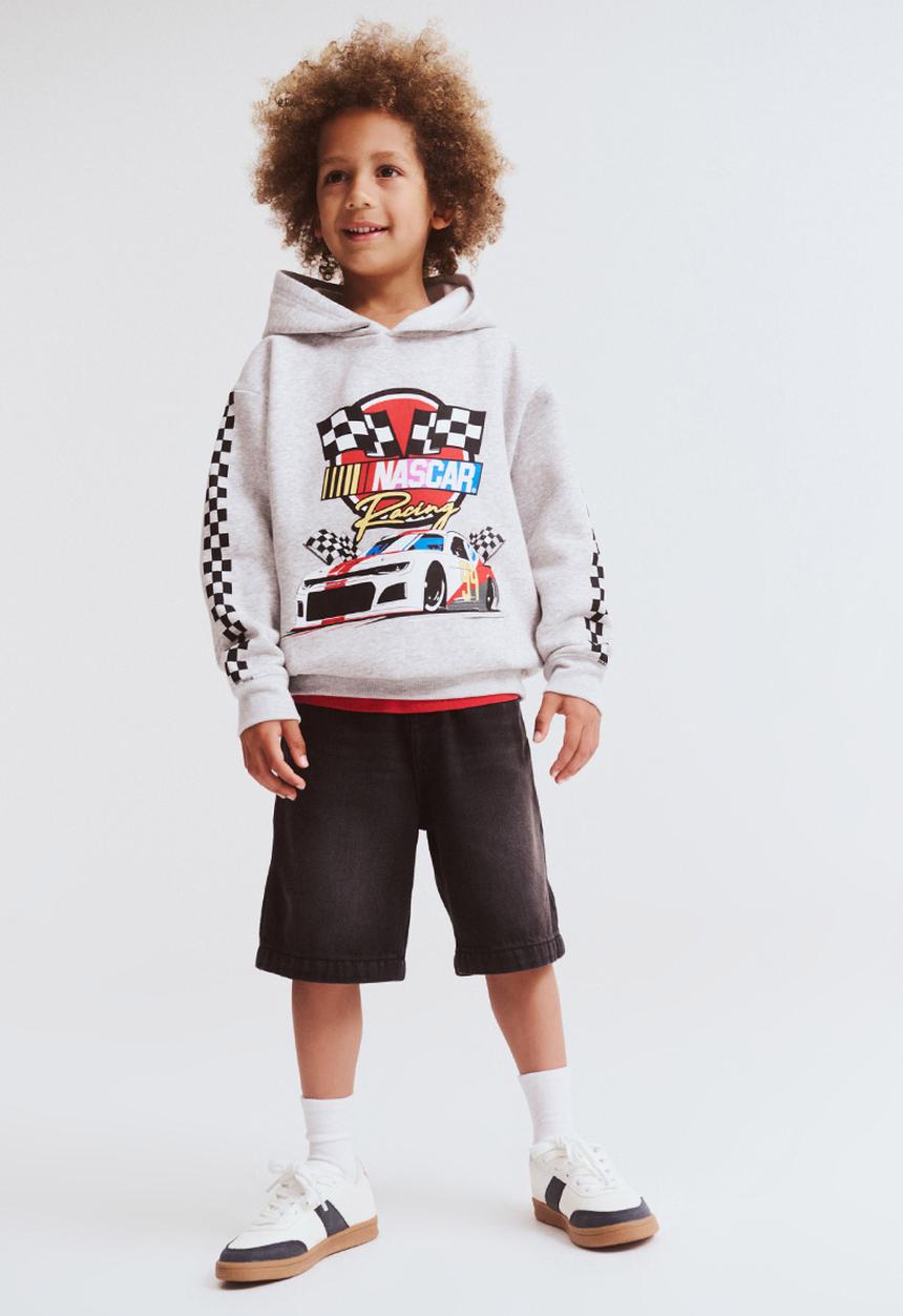 Cotton On - Nascar emerson hoodie - fog grey marle