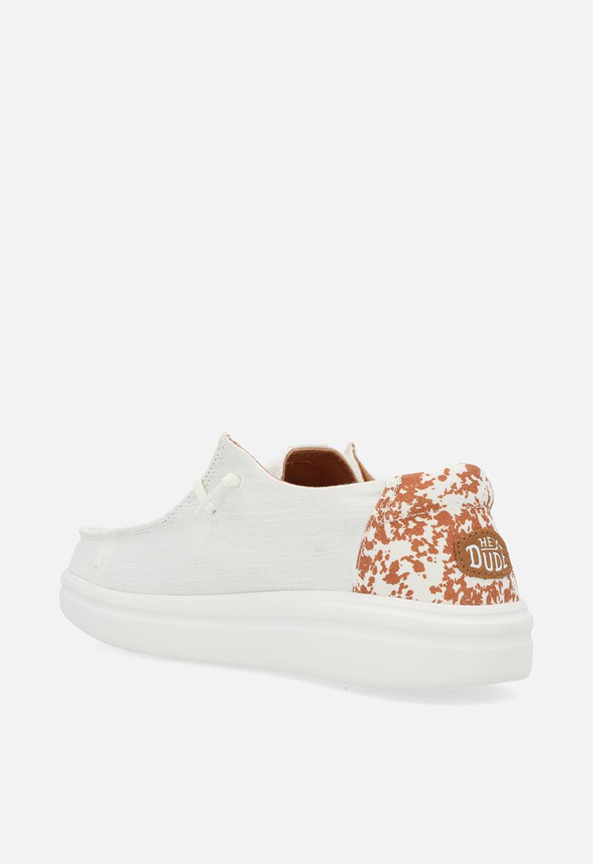 Hey Dude - Wendy Rise Animal slip on - White/Multi