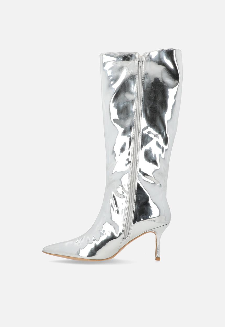 Public Desire - Amped  boot - silver mirror