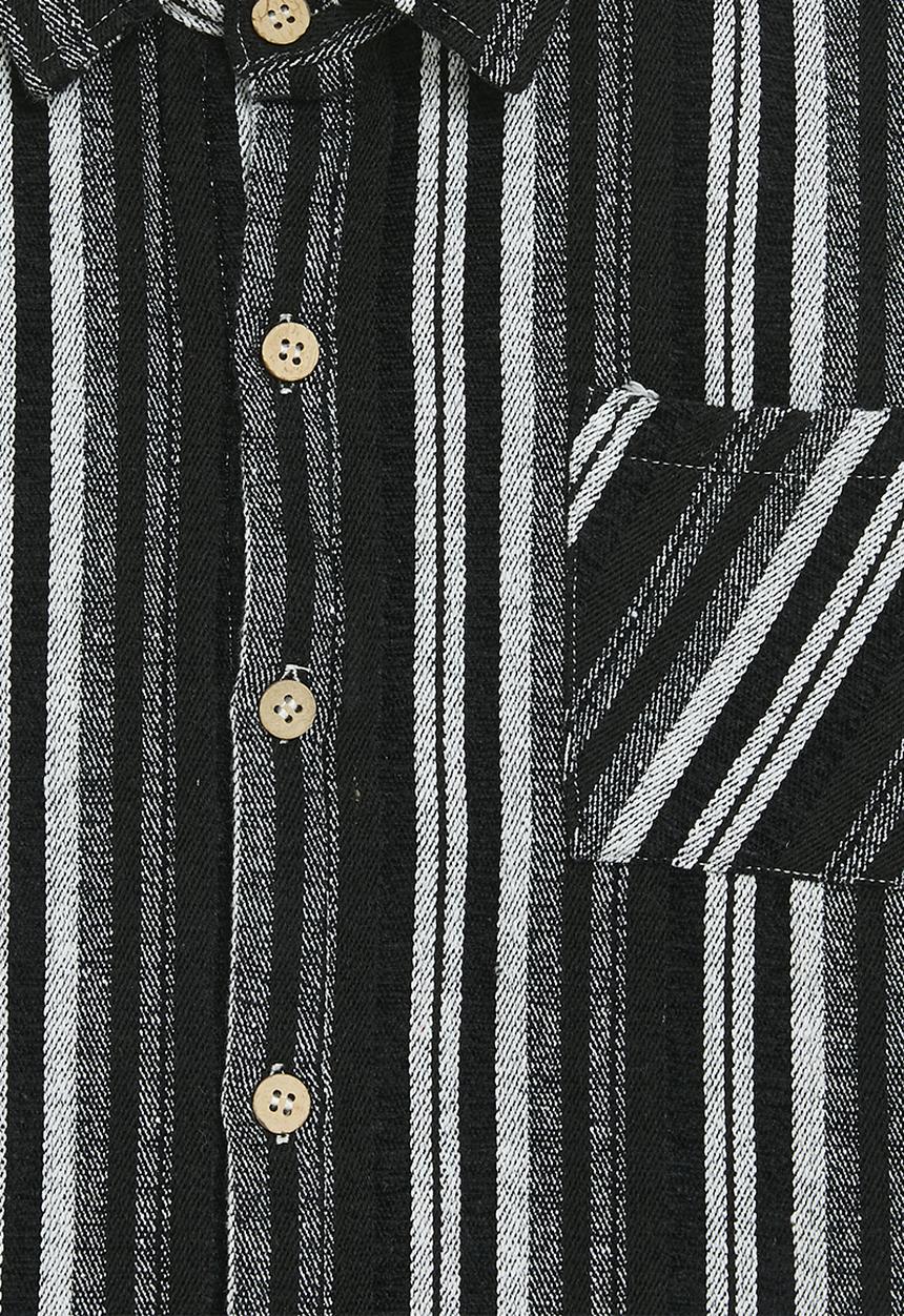 Pop Candy - Striped shirt - black & white
