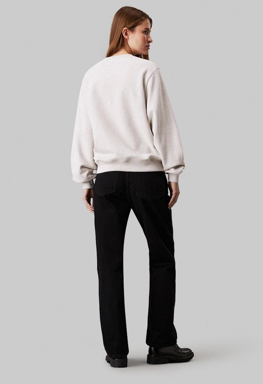 Calvin Klein - Plus chenille monologo crewneck - ivory grey heather