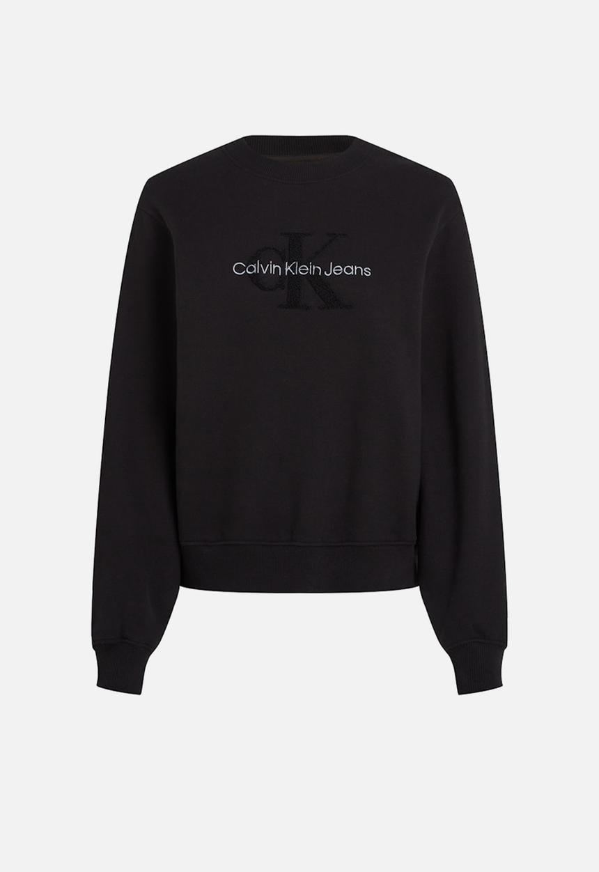 Calvin Klein - Plus chenille monologo crewneck - ck black