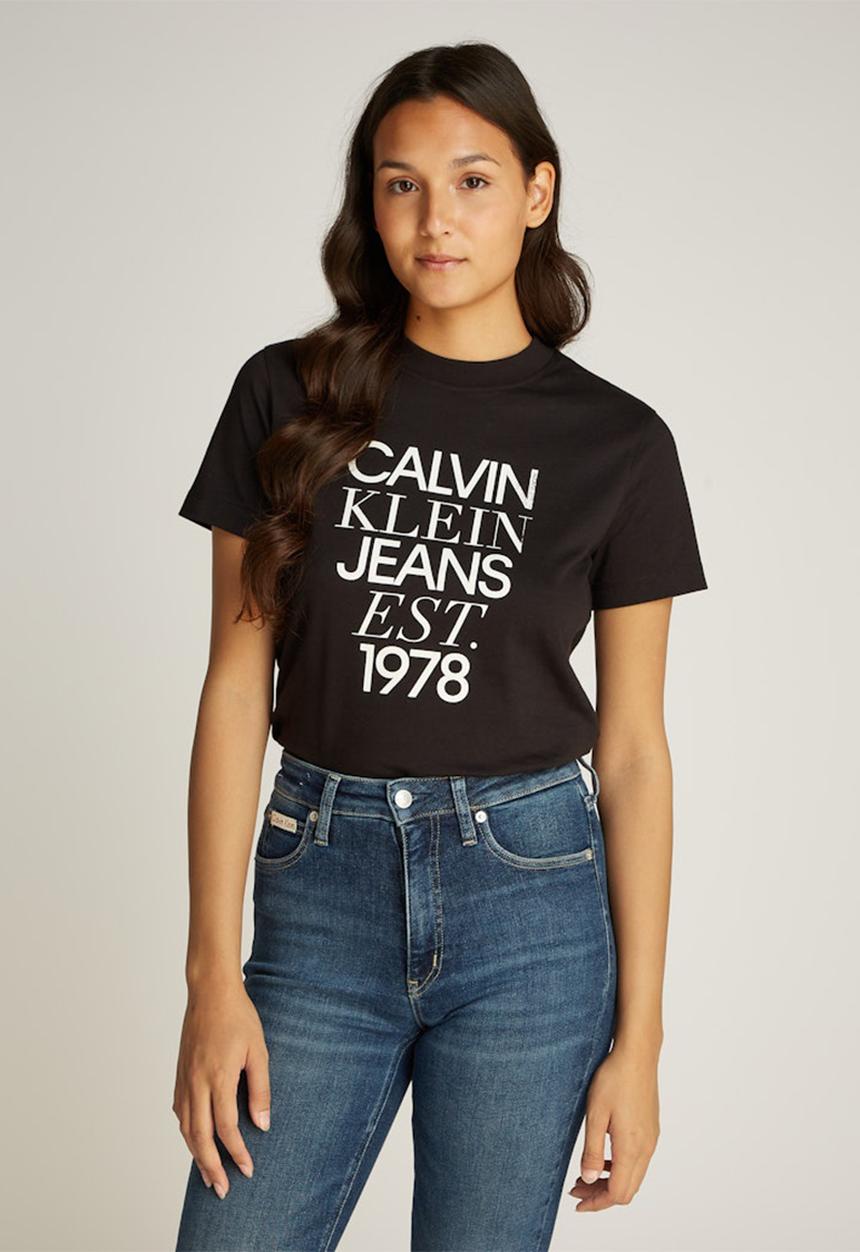 Calvin Klein - Mixed logo regular tee - ck black