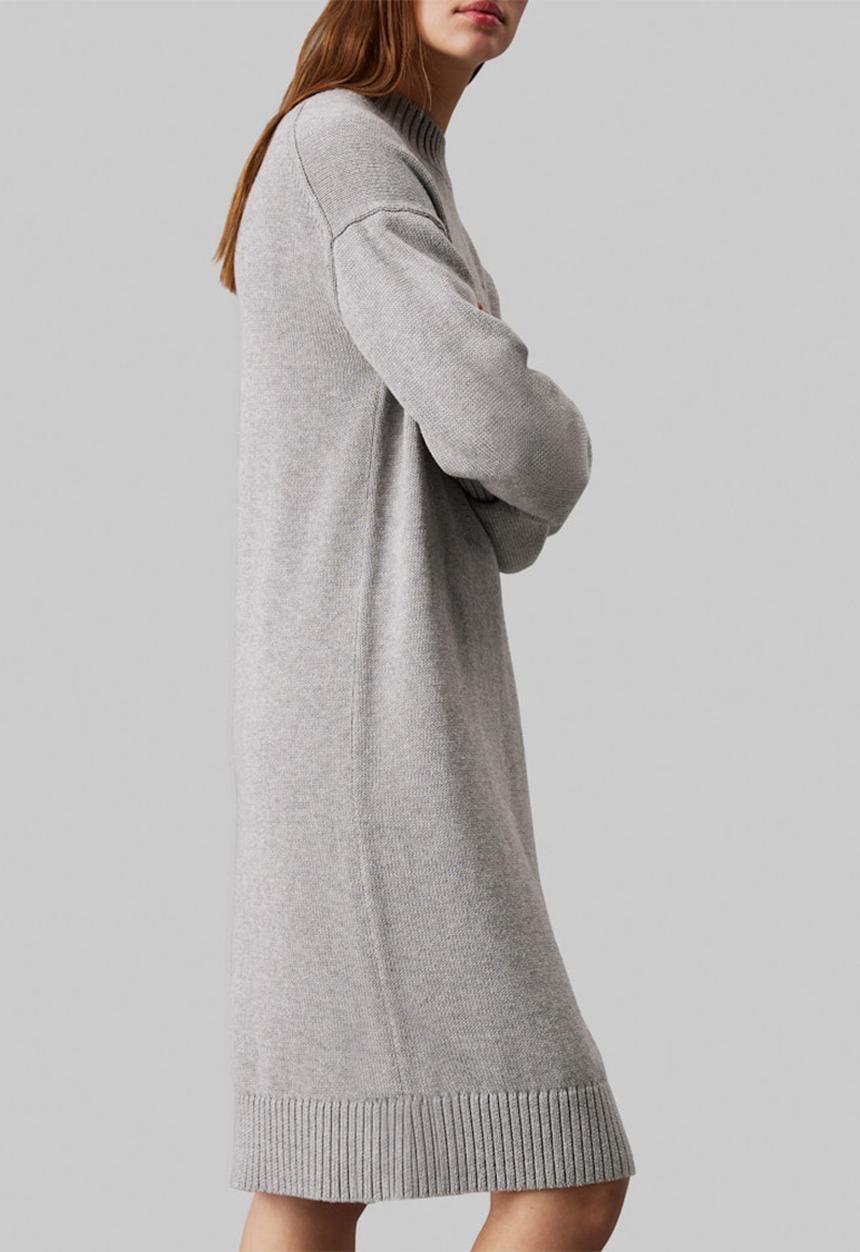 Calvin Klein - Ck intarsia loose sweater dress - grey heather