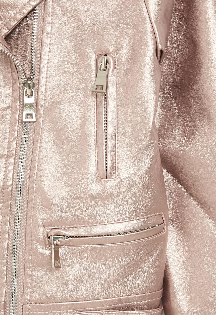 Pop Candy - Faux leather jacket-pink