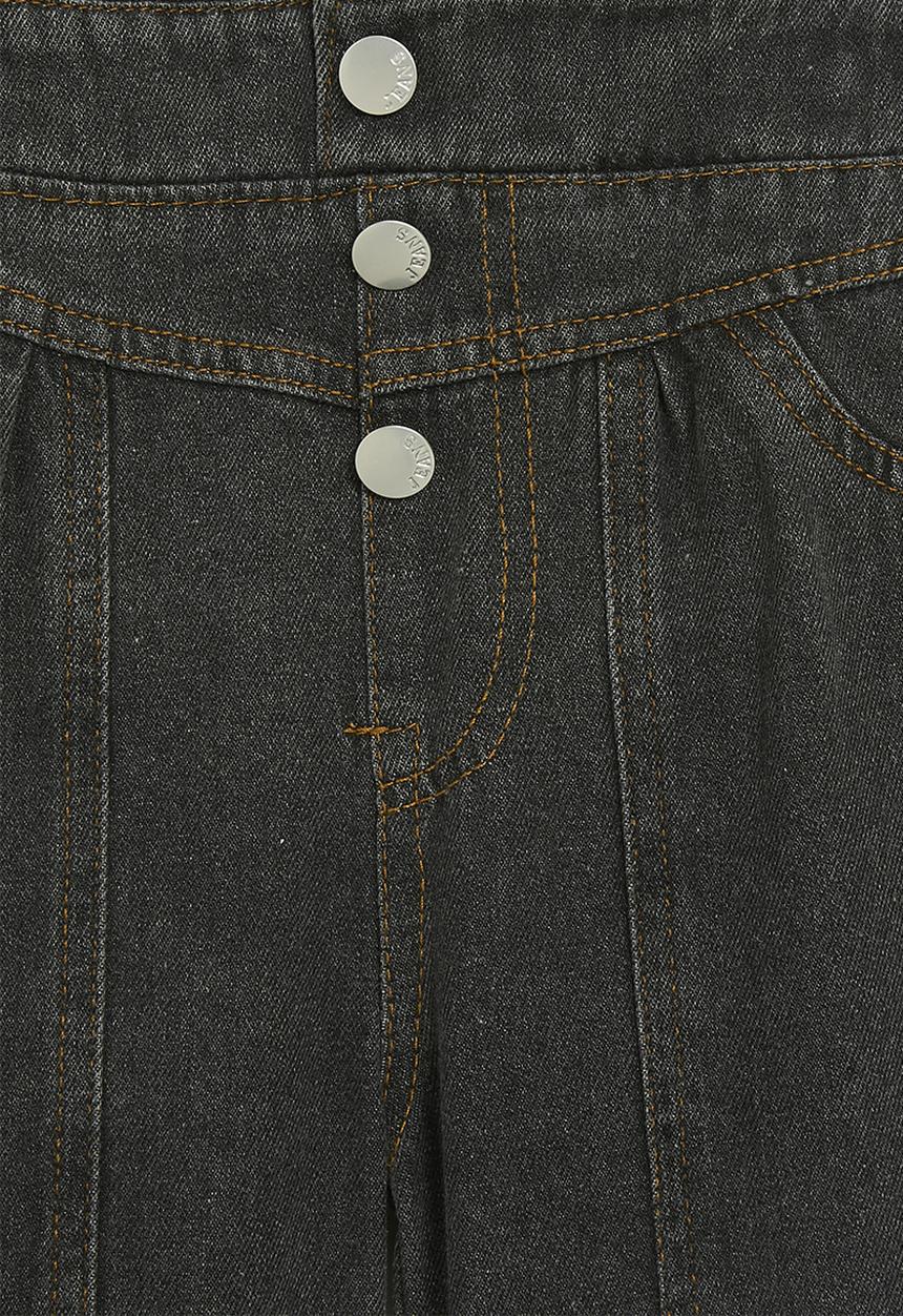 Pop Candy - High waisted jeans-black