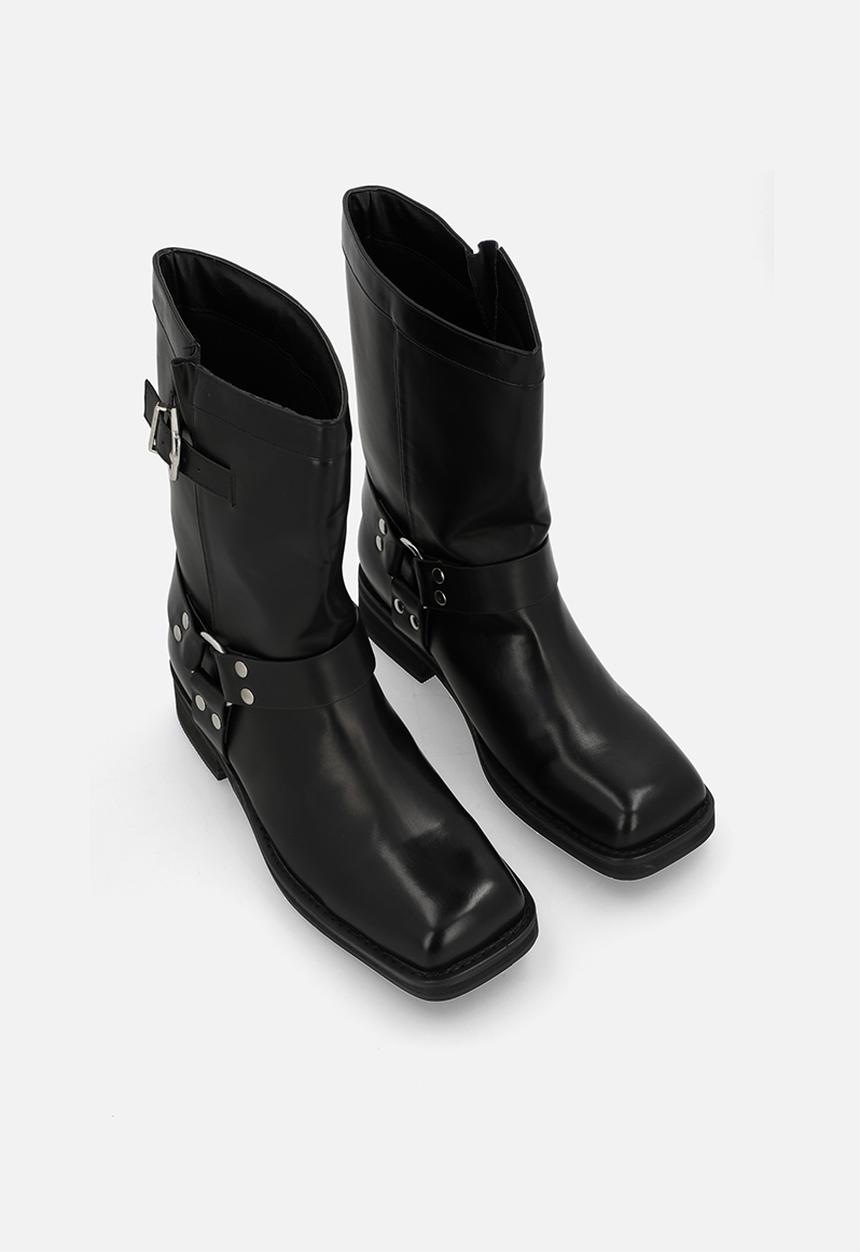 Public Desire - Stallion  boot - black pu