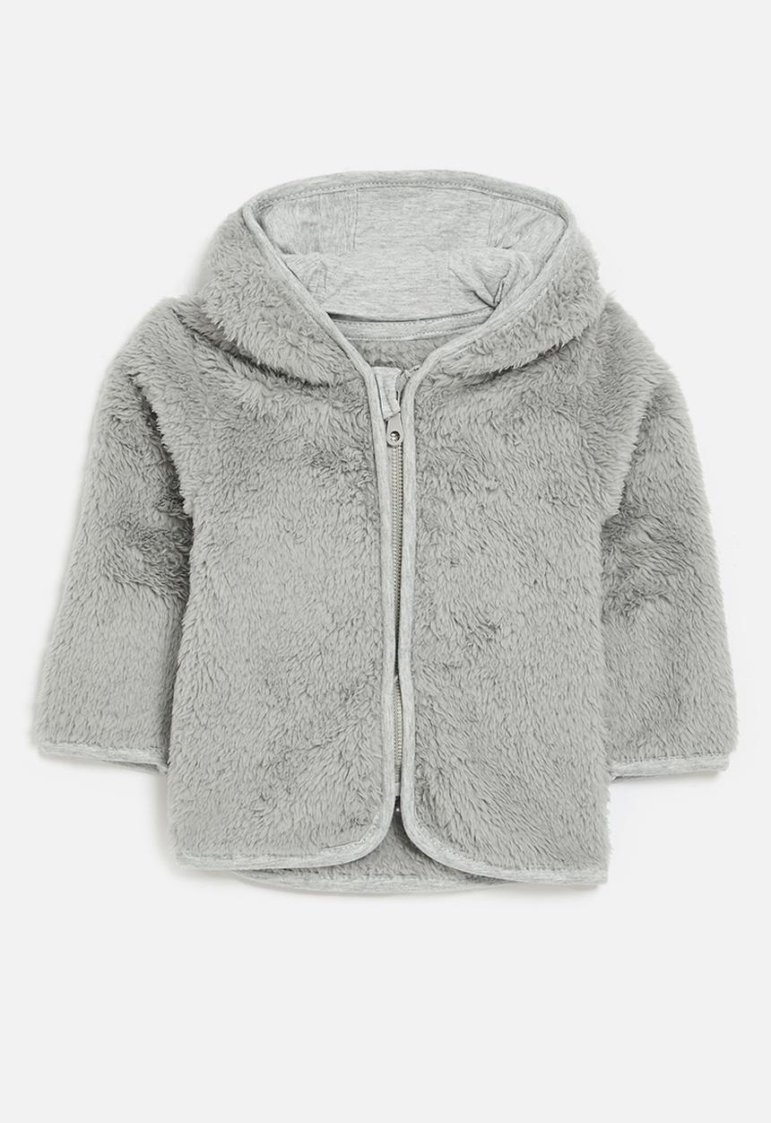 Pop Candy - Hooded zip thru jacket-grey
