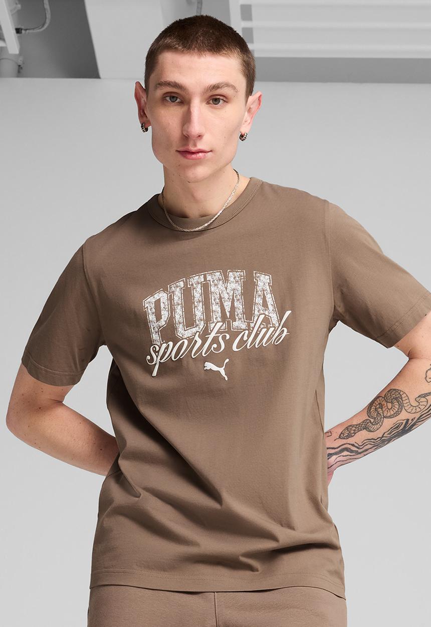 PUMA - PUMA CLASS Graphic Tee - Totally Taupe