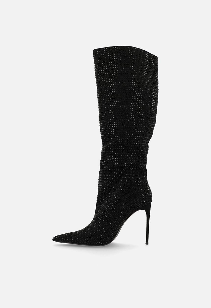 Public Desire - Lothario  boot - black diamante