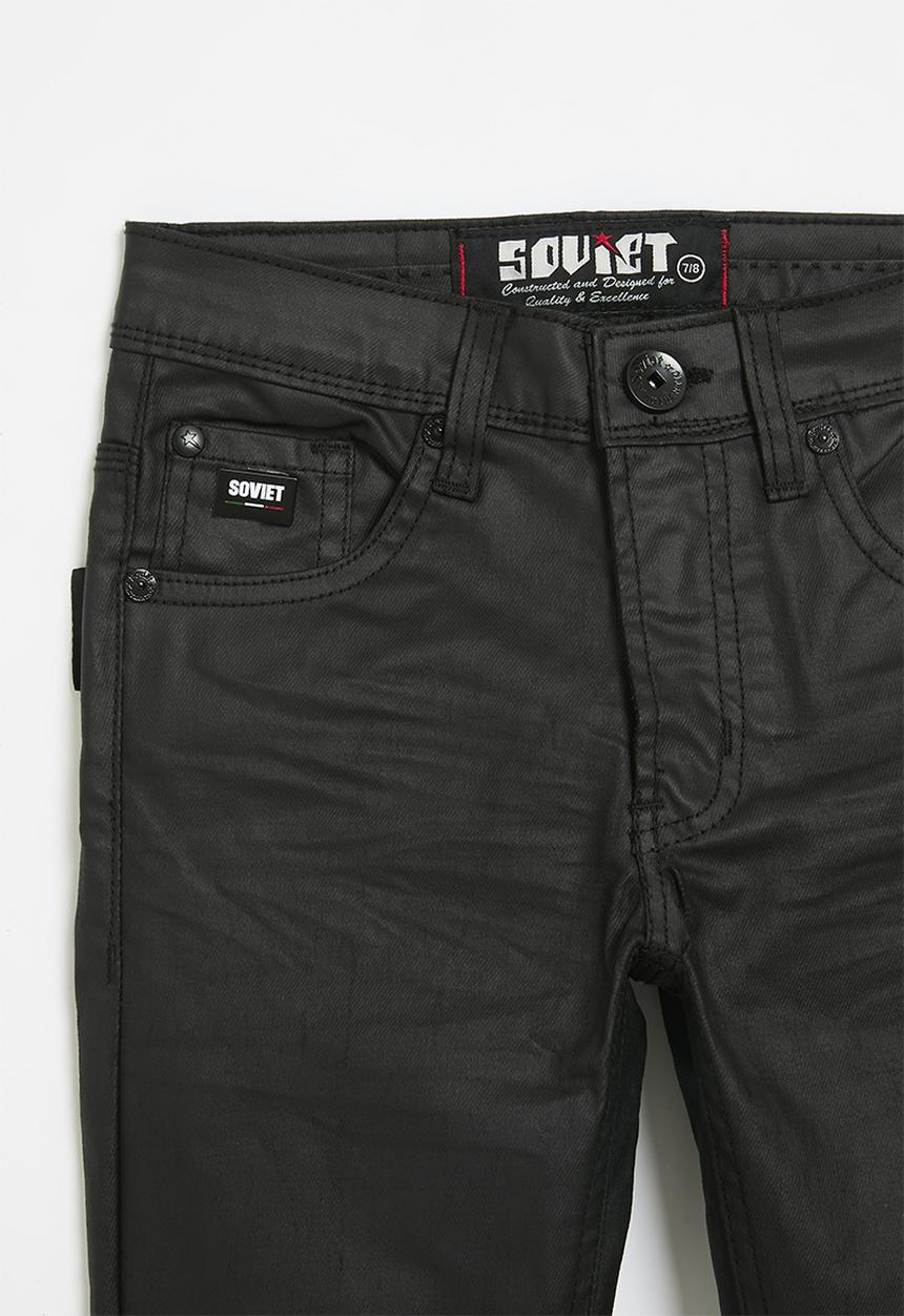 SOVIET - Boys fashion skinny denim - black
