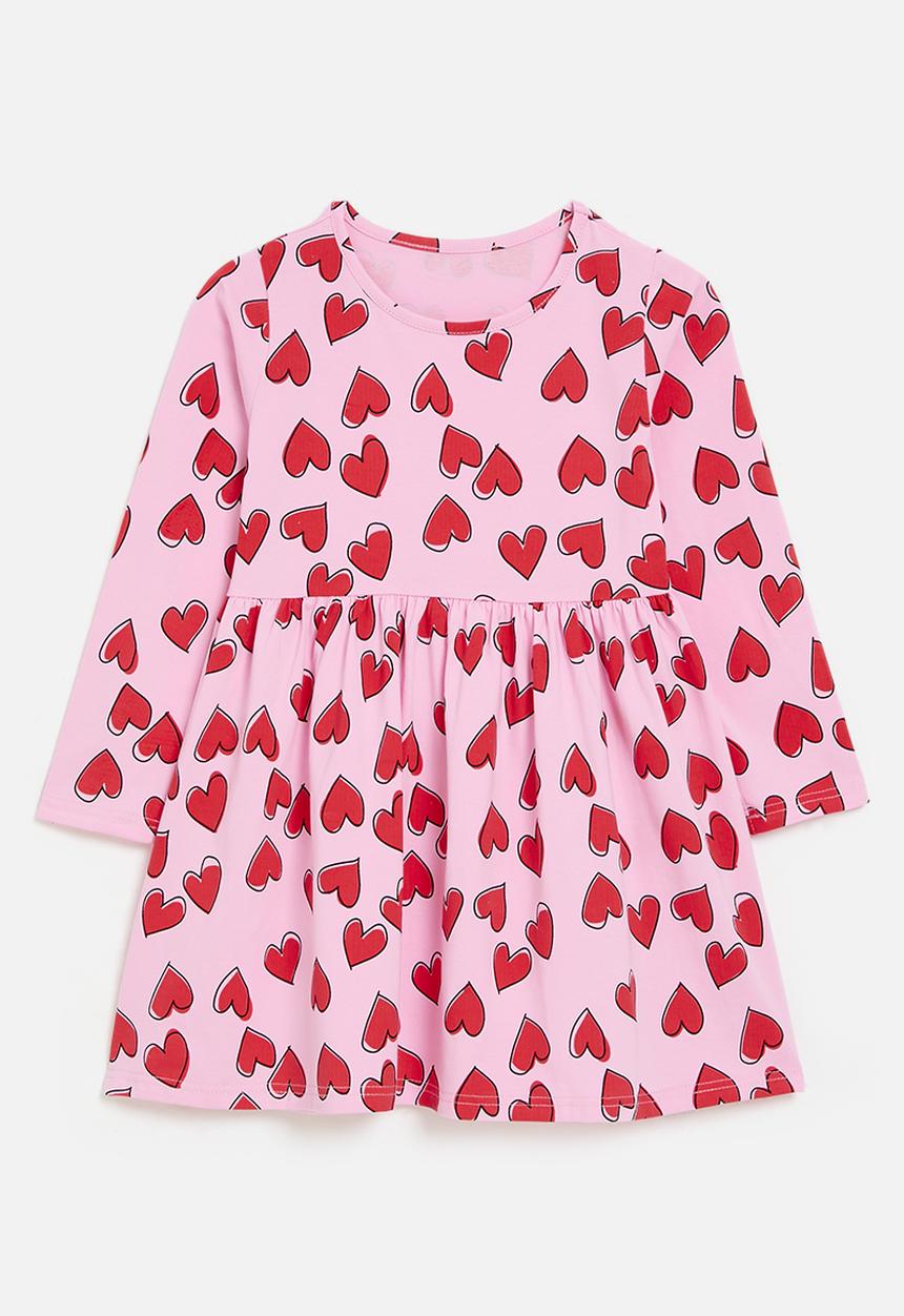 Pop Candy - Heart print dress-pink