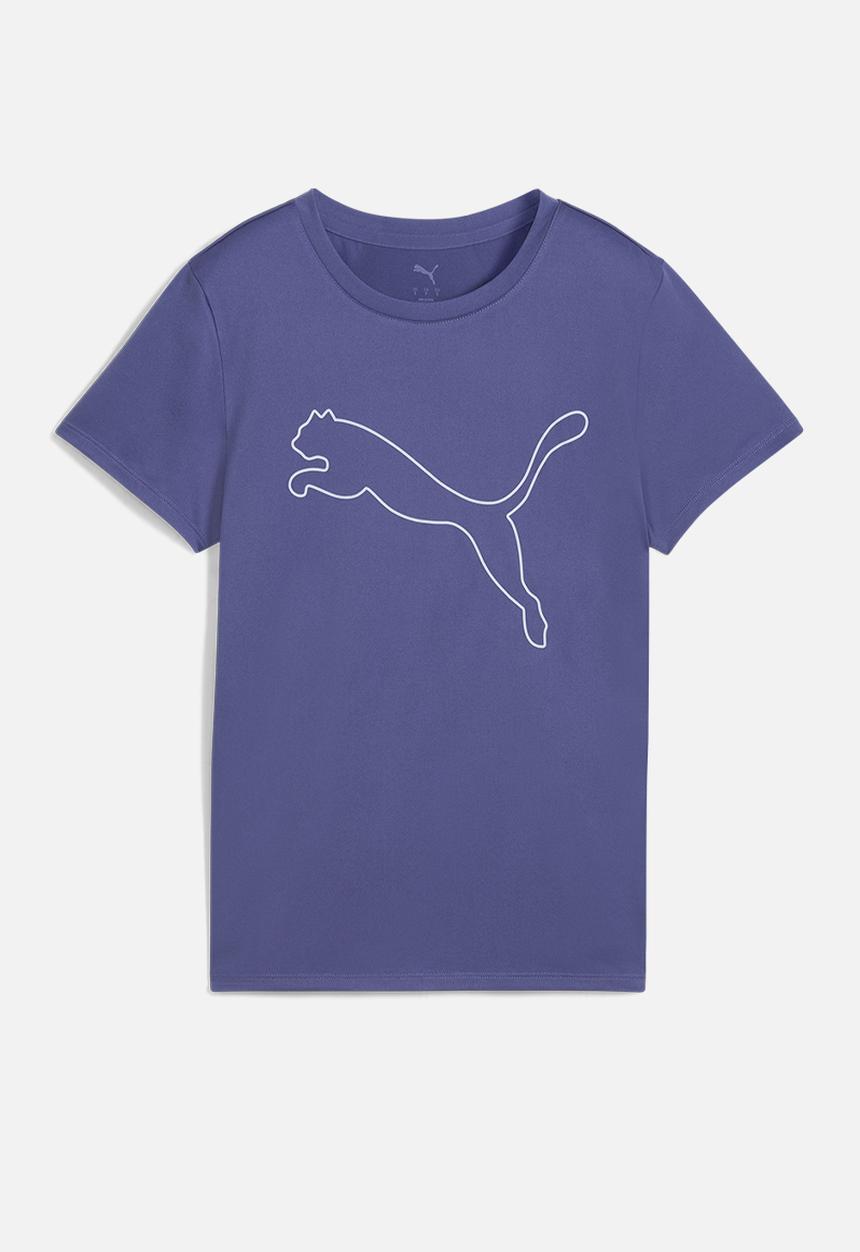 PUMA - W Tad Essential Logo Tee - Blue Crystal