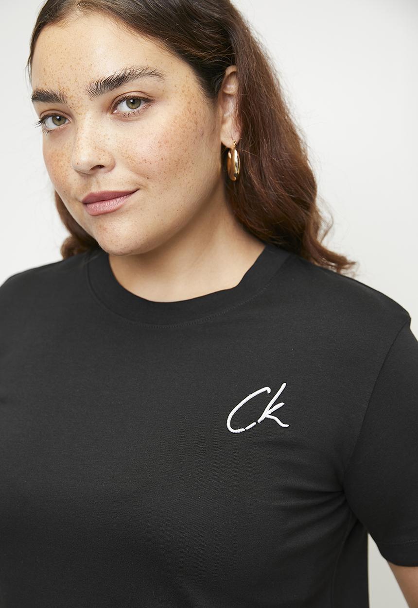 Calvin Klein - Plus Embroidered Ck Regular Tee - Ck Black