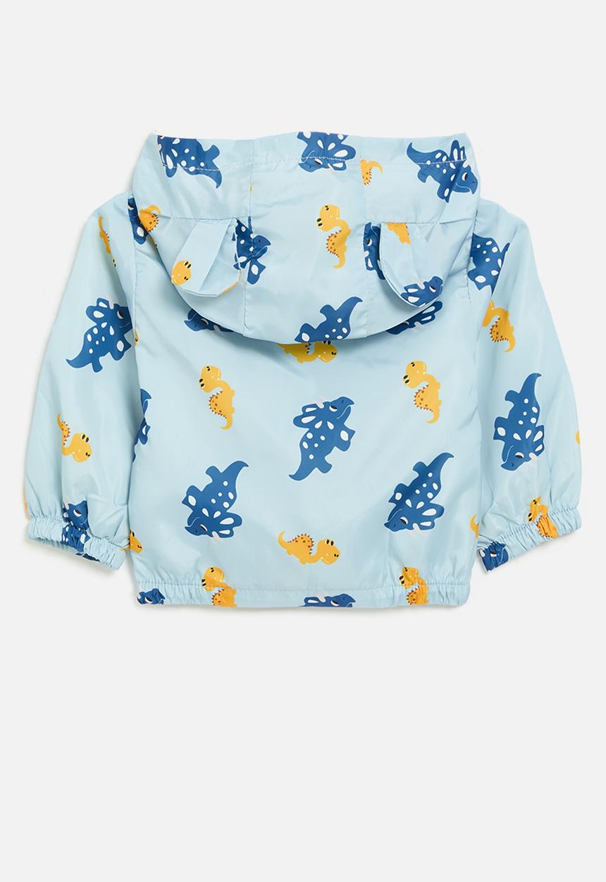 Pop Candy - Dino printed hooded jacket-blue