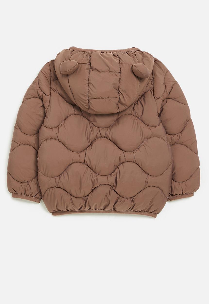 Pop Candy - Hooded puffer jacket-brown