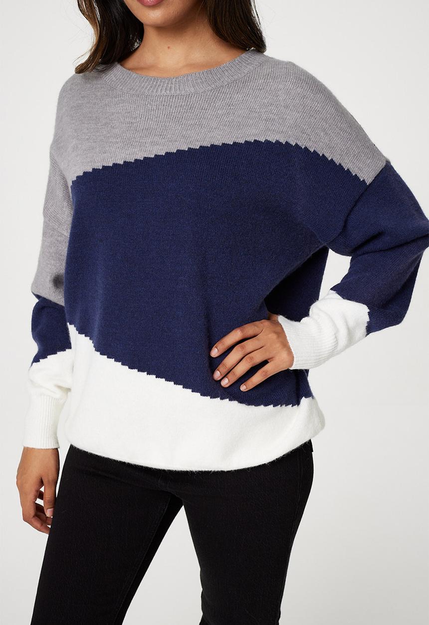 Stella Morgan - Colour Block Jumper Sweater - Multi