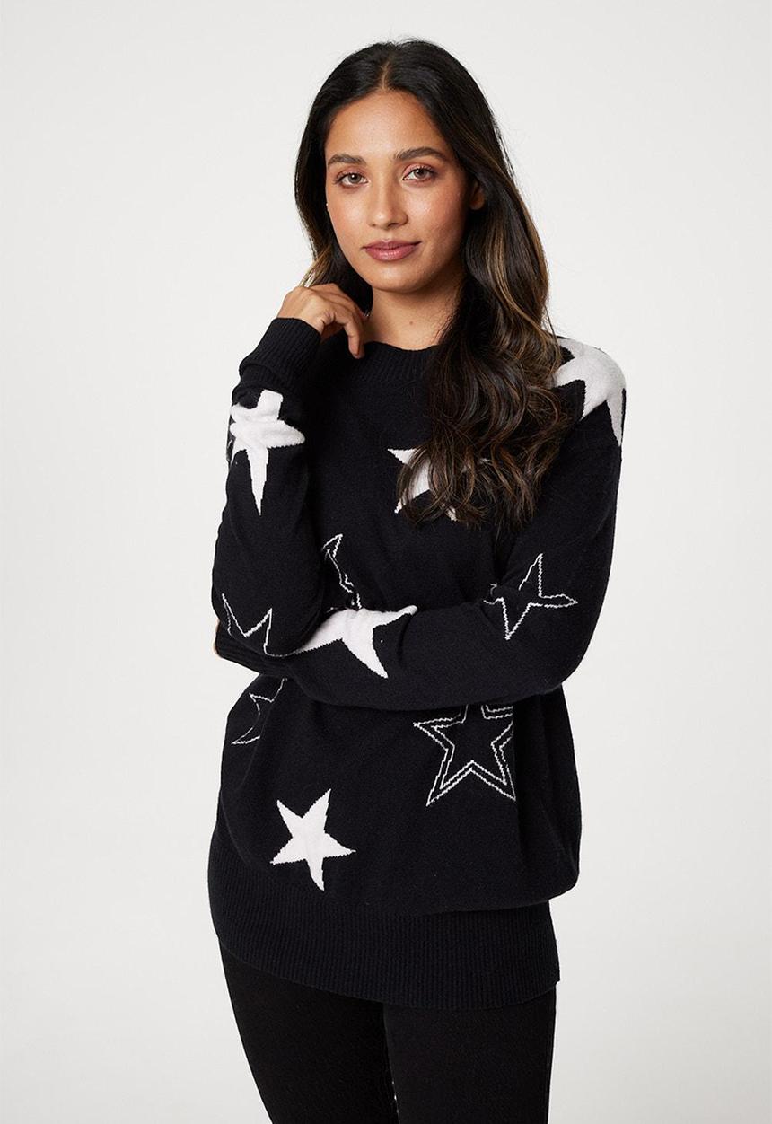 Stella Morgan - Stars Jumper Sweater - Black