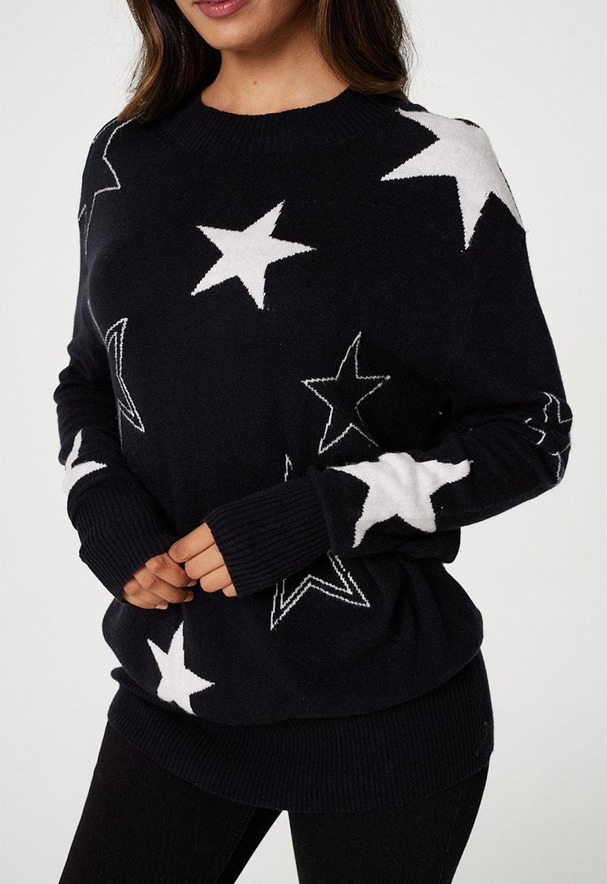 Stella Morgan - Stars Jumper Sweater - Black