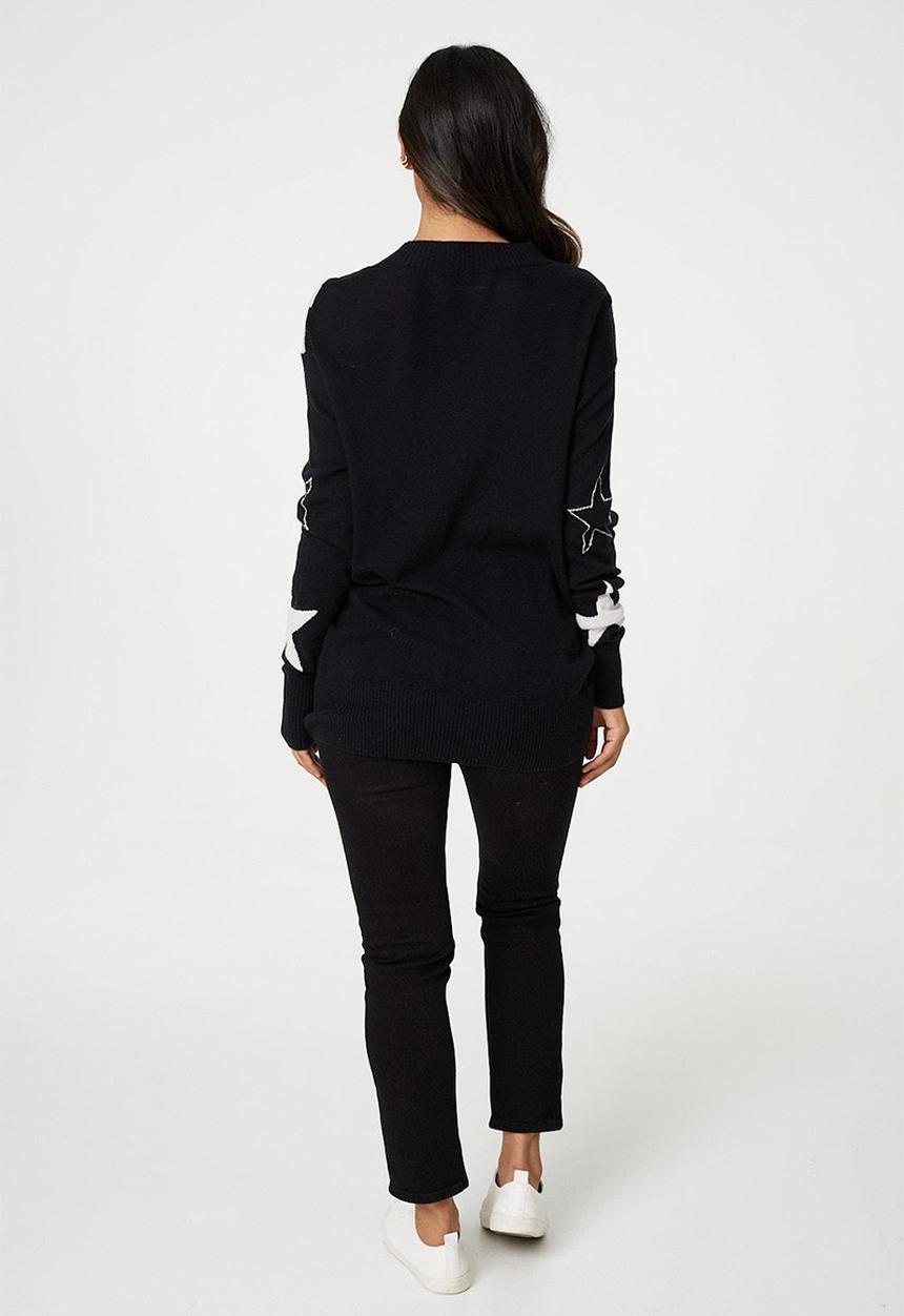 Stella Morgan - Stars Jumper Sweater - Black