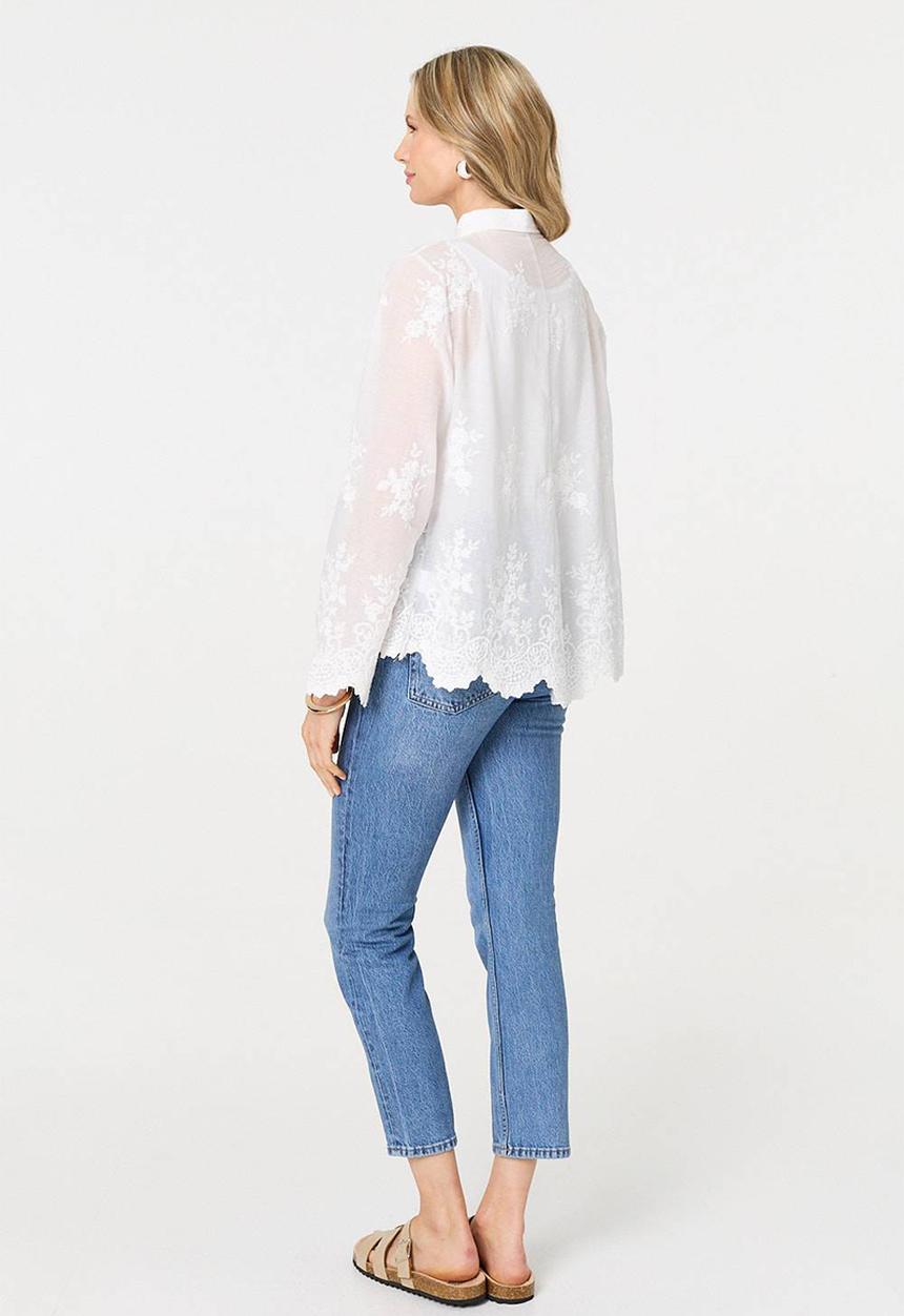 Stella Morgan - Embroidered Shirt - White
