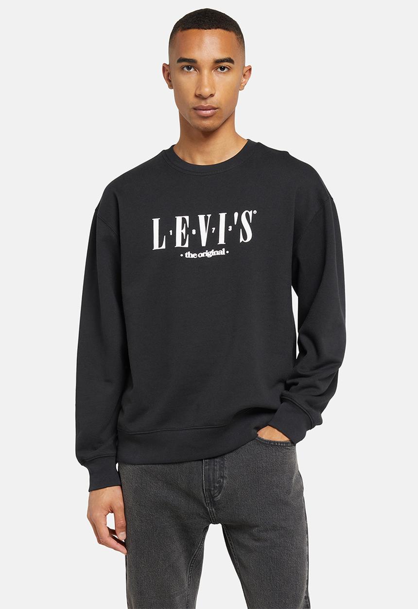 Levi’s® - Relaxed graphic crew serif logo two miner - black
