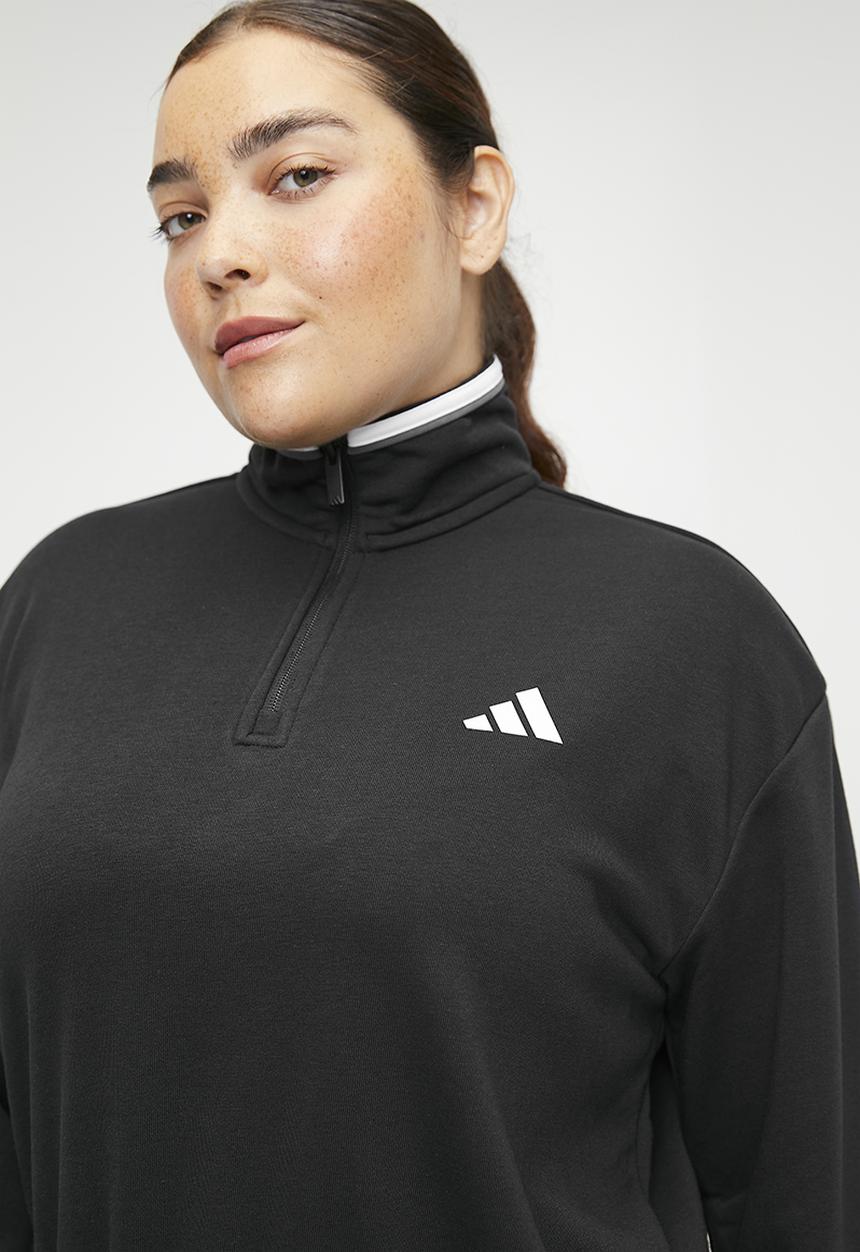 adidas Performance - Plus W Cb 1/4 Zip Top - Black