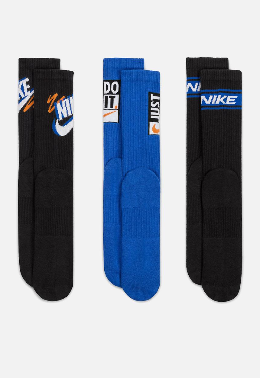 Nike - Nike Everyday Plus Crew Socks (3 Pairs) - Multi-Color