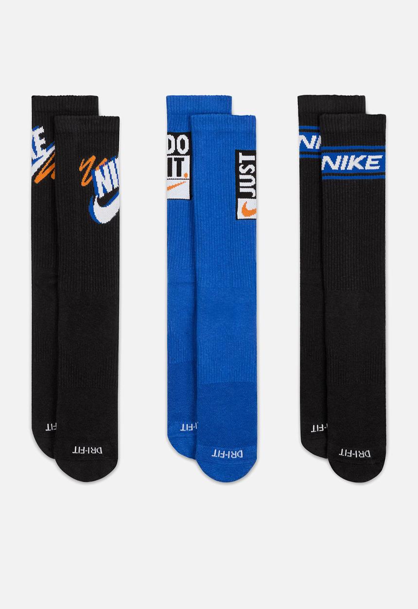 Nike - Nike Everyday Plus Crew Socks (3 Pairs) - Multi-Color