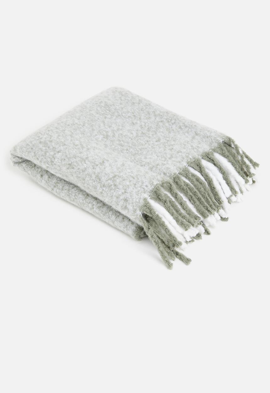 Sixth Floor - Faux Mohair Throw  - Green