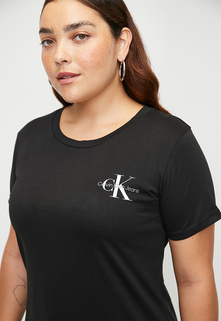 Calvin Klein - Plus 2-Pack Monologo Slim Tee - Ck Black / Ivory