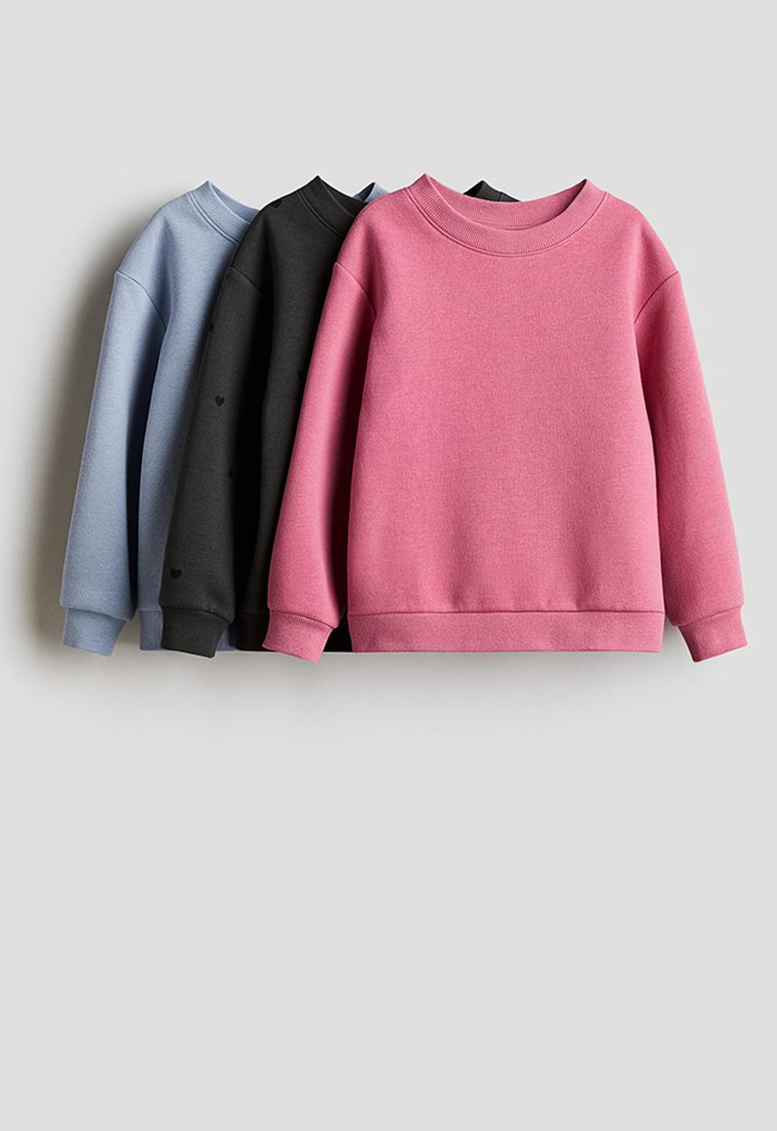 H&M - 3 pack brushed-inside sweatshirts - multi