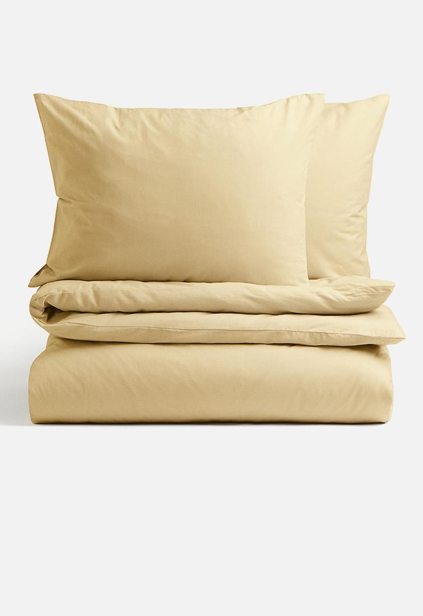 H&M - Cotton double/king duvet cover set - yellow