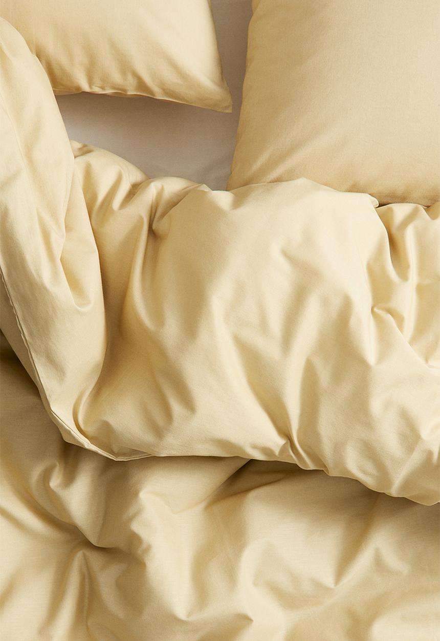 H&M - Cotton double/king duvet cover set - yellow