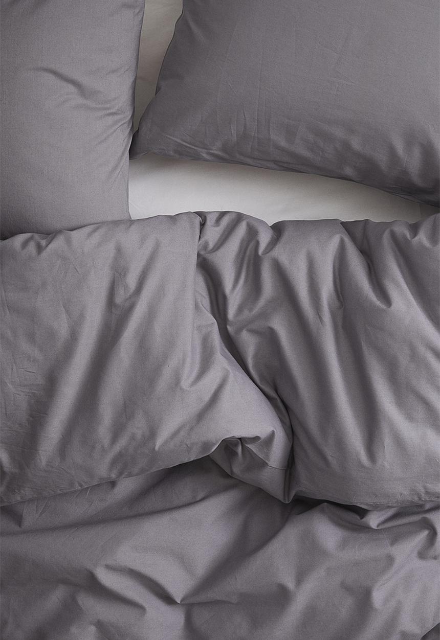 H&M - Cotton double/king duvet cover set - grey