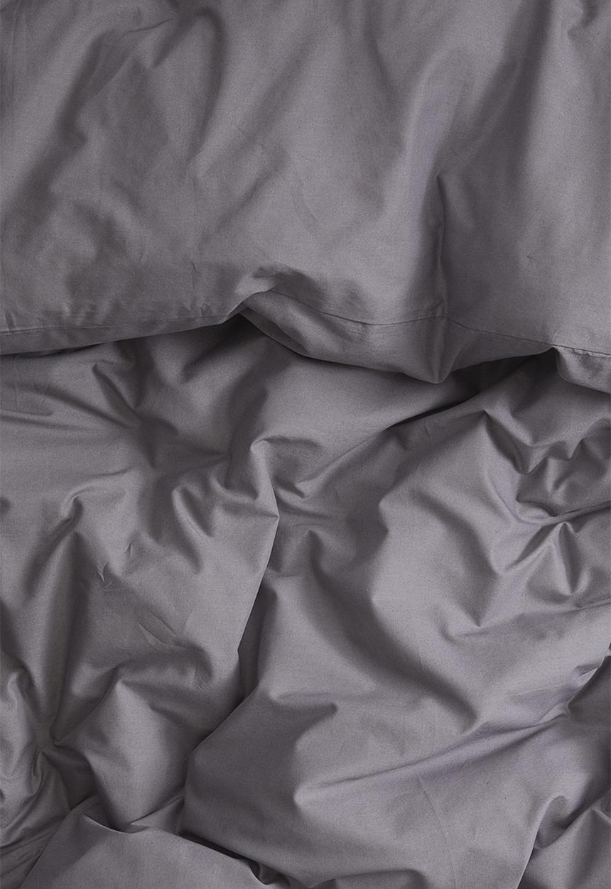 H&M - Cotton double/king duvet cover set - grey