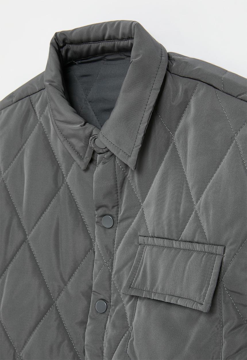 Pop Candy - Quilted puffer jacker-grey