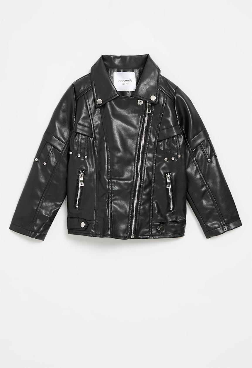 Pop Candy - Faux leather jacket- black