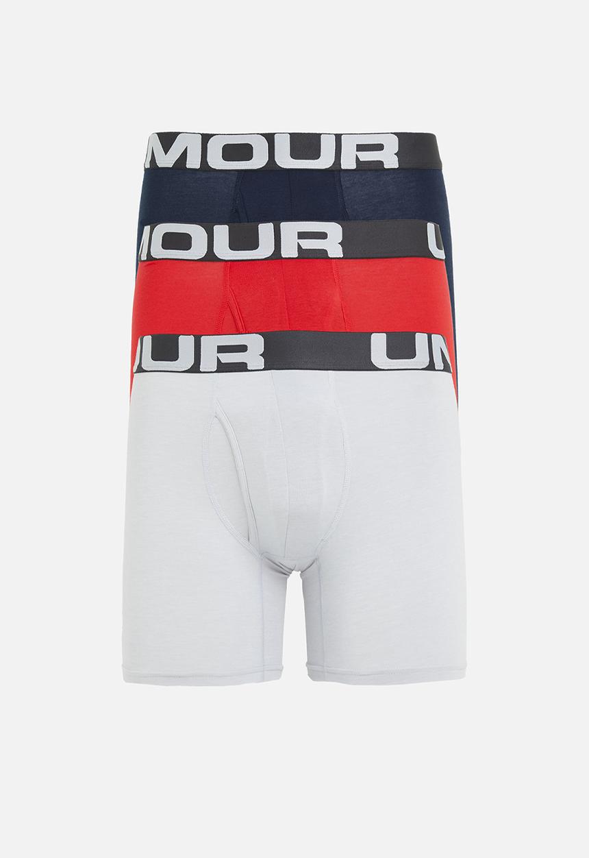 Under Armour - UA charged cotton 6in 3 pack - red
