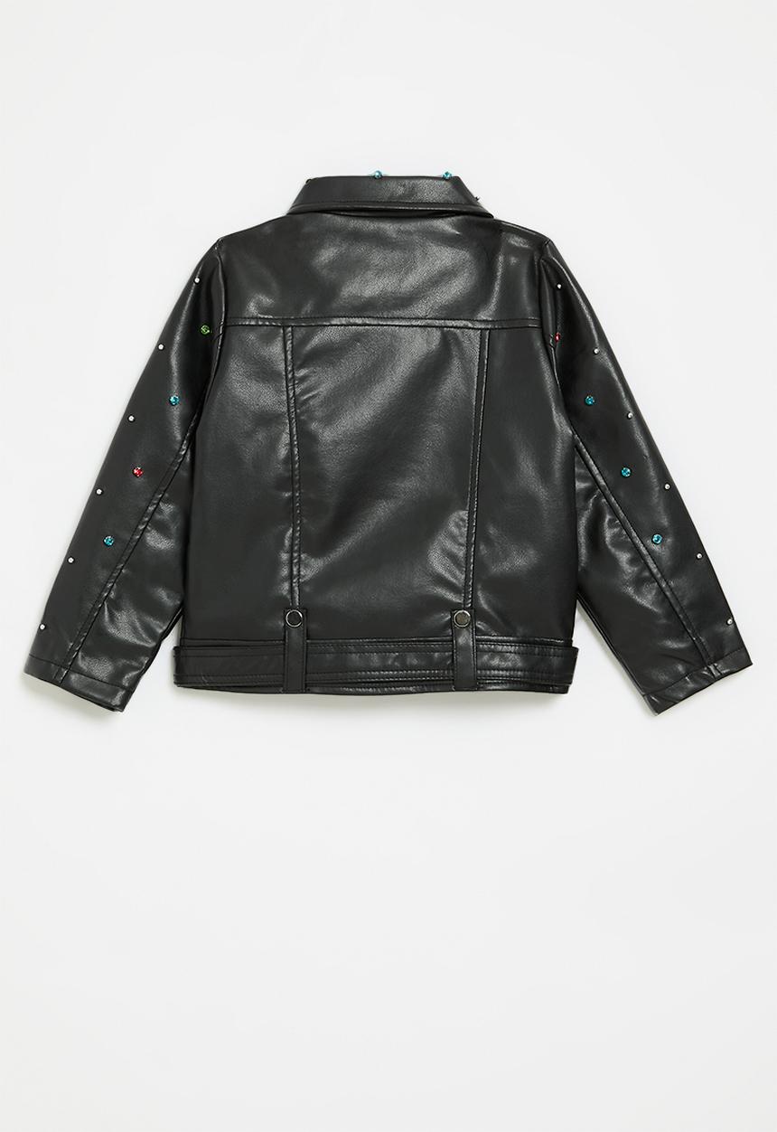 Pop Candy - Faux leather jacket - black