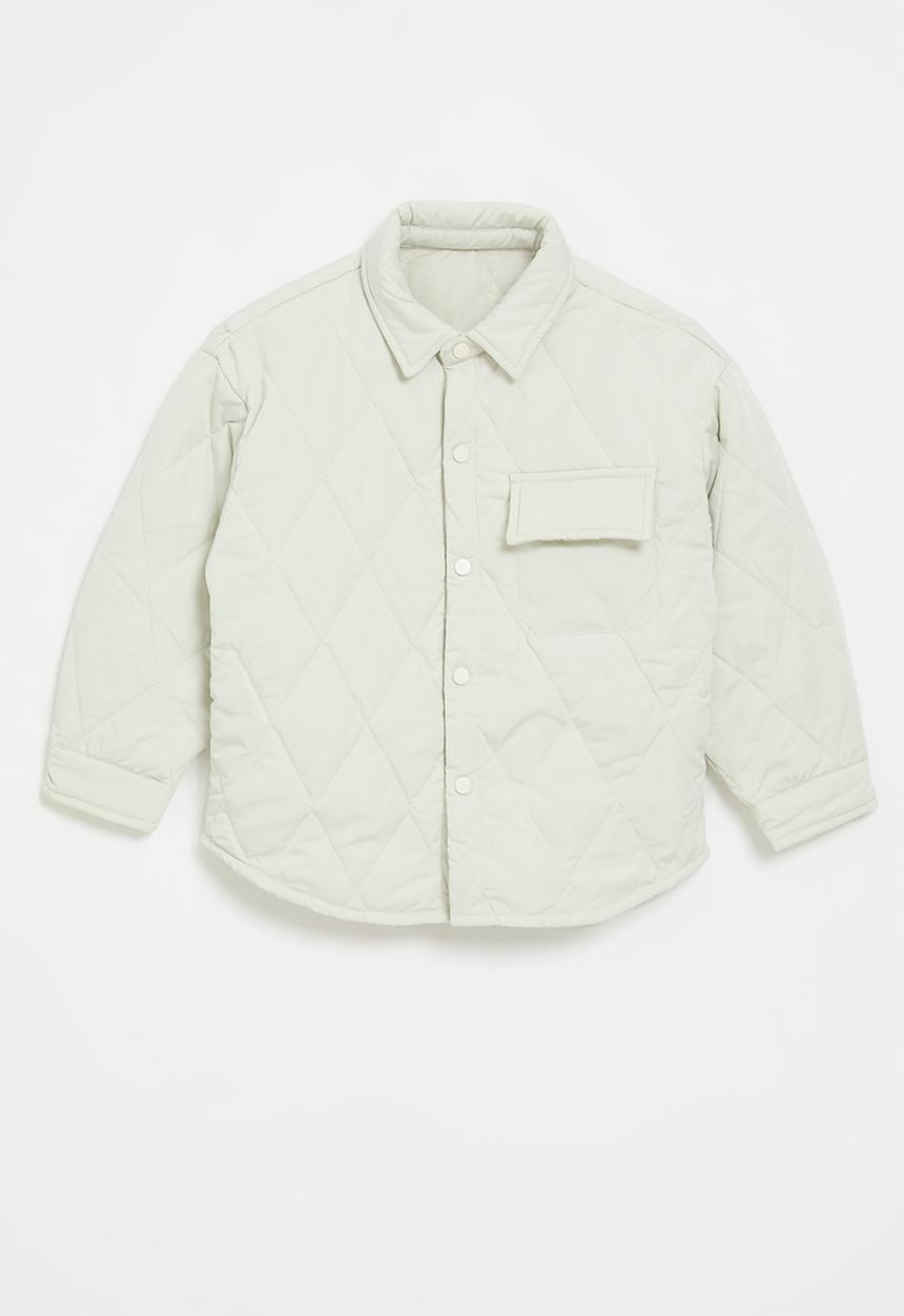 Pop Candy - Quilted puffer jacker-off white