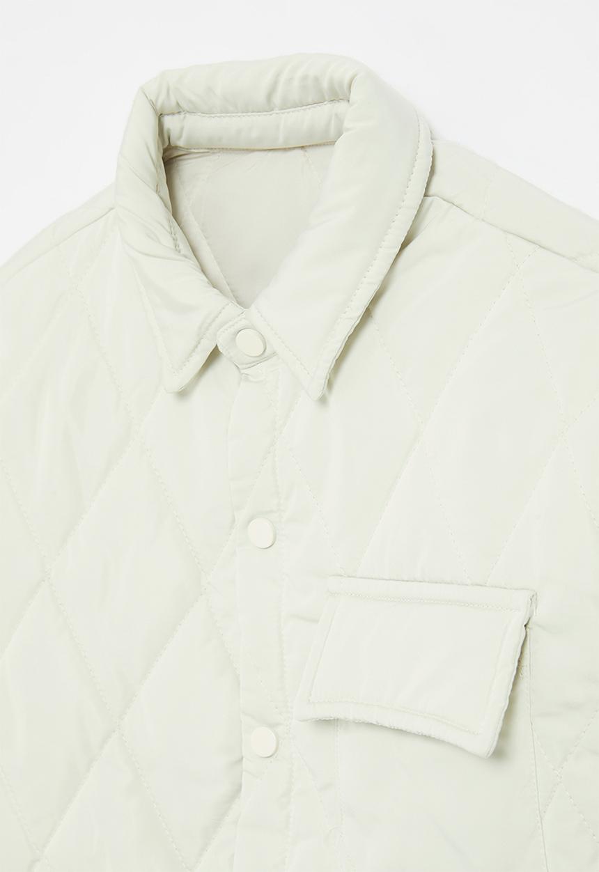 Pop Candy - Quilted puffer jacker-off white
